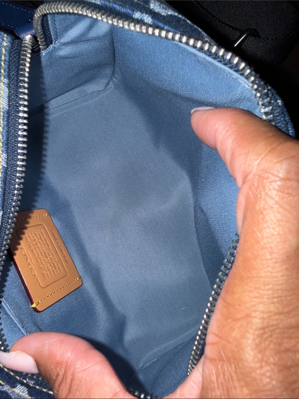 Coach Axel Signature Denim Belt Bag - Blue - flash sale - Picture 6 of 8